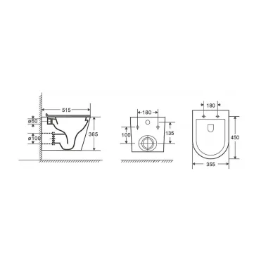 Инсталляция Azario (AZ-8010-1000+AZ-0062 UQ1) +унитаз Moneo (смыв Торнадо) безободковый c сиденьем микролифт 5