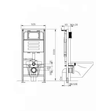 Инсталляция для подвесного унитаза Teymi Aina 52 T70011 5