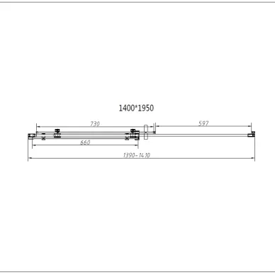 Душевая дверь Vincea Como-N VDS-4CN140CGB 140x195 см, профиль черный/стекло тонированное 5