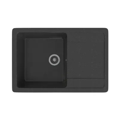 Мойка кухонная Mixline СТАНДАРТ ML-GMS15 551150 с крылом, черная 0