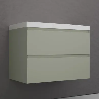 Тумба для ванной Style Line Манхэттен ЛС-00002361 80см, подвесная, олива 6