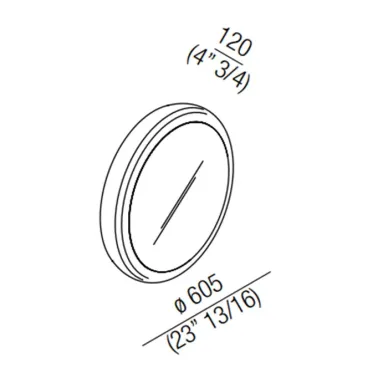 Agape Solid Круглое зеркало d60.5x12 см с подсветкой, цвет: металл ASPE05991L 8