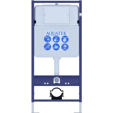 Комплект унитаз с инсталляцией и сиденьем микролифт Aquatek Сириус SET AQUATEK СИРИУС безободковый 2