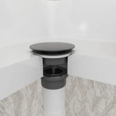 Сливной набор для раковины Teymi Lina T140213 click-clack, графит матовый 7