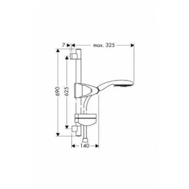 Душевой гарнитур Hansgrohe Raindance E 100 3jet (27883000) (65 см) 1