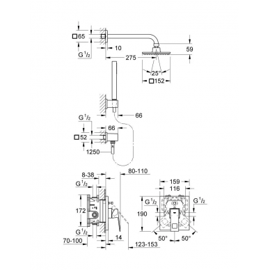 Душевая система Grohe Euphoria Cube (23409000) 1