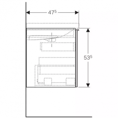 Тумба для ванной Geberit Acanto (500.612.JL.2) (90 см) стекло песчаное 6