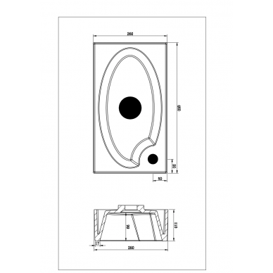 Раковина BelBagno Pietra Mini (BB-460-PM-LVB) (46 см) 1