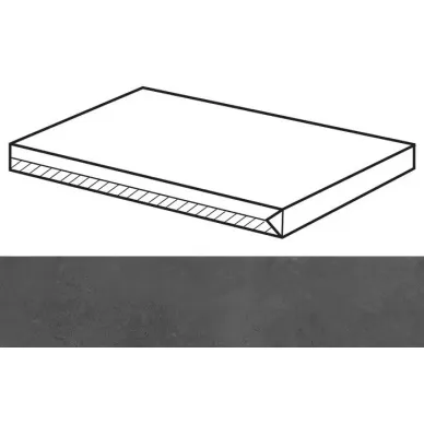 Evolution Black Lappato Peldano Solid-30 29.75x59.55 0
