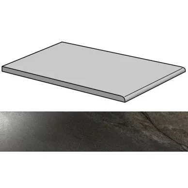 Materia Black Lappato Peldano-30 29.75x59.55 0