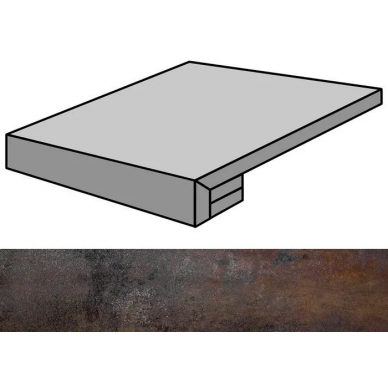 Metal Titanium Lappato Gradone Rec 59.55x59.55 0
