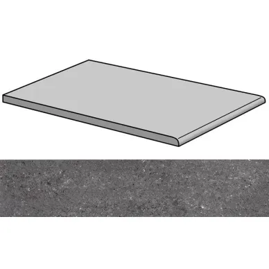 Vulcania Domotec Negro Satin.Peldano-30 29.75x59.55 0