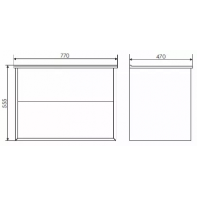 Тумба для ванной Comforty Женева-75 (77x55.5x47 см), дуб белый 8