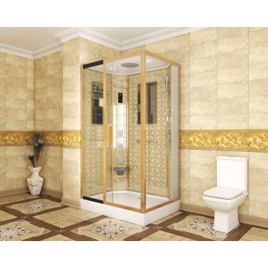 Душевая кабина Niagara Lux (NG-7711GL) 120x90х220, золото, левая 5