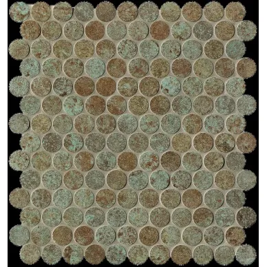 fPDJ Sheer Deco Rust Round Mosaico 29.5x32.5 0