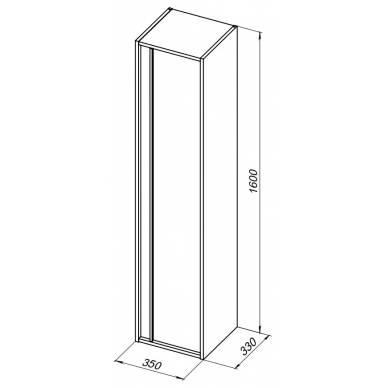 Пенал Aquanet Lino (00253914) (35x33x160) дуб Веллингтон 1