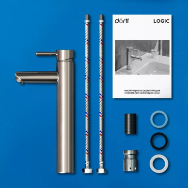 Смеситель для раковины Dorff Logic new (D3002102SS) нержавеющая сталь 6