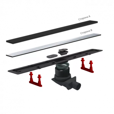 Душевой лоток Pestan Confluo Frameless Line 750 Black Glass (13701205) с решеткой 10