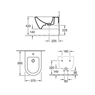Биде подвесное Villeroy & Boch Subway 2.0 (540000R1) 1