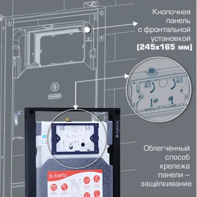 Инсталляция для подвесного унитаза Esbano Fram (ESINFRAM) 6