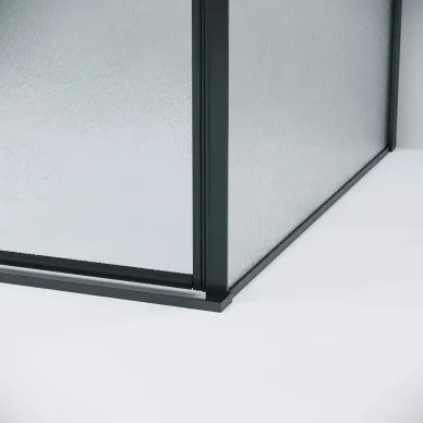 Душевой уголок Grossman Galaxy 140х70х195 см, левая, стекло шиншилла/профиль чёрный 7