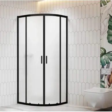 Душевой уголок RGW Classic CL-56B 80x80 профиль чёрный/стекло Cora 1