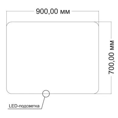Зеркало Vincea VLM-3BE9007-2 90x70 см, с подсветкой с сенсорным выключателем 5