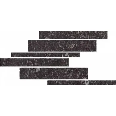 736270 Pietra del Nord Nero Listello Sfalsato Mix Ant.Nat-Soft 21x40 0