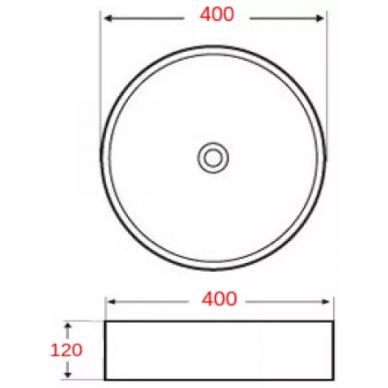 Раковина накладная Mira (MR-4012) белая (40Х40Х12 см) 5