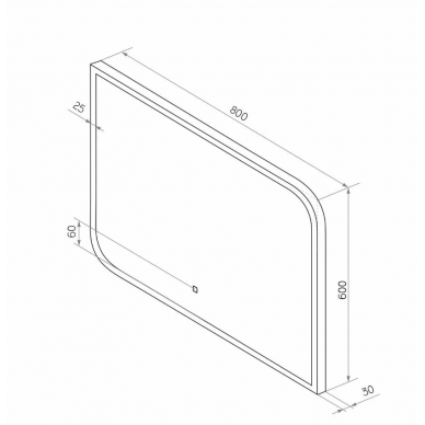 Зеркало Sintesi Sky (80 см) с LED-подсветкой 7
