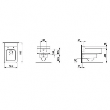 Чаша подвесного унитаза Laufen Living (8.2043.5.000.000.1) 1