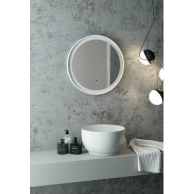 Зеркало Art&Max Napoli (AM-Nap-800-DS-F-White) (80x80 см) бесконтактный сенсор с LED подсветкой, bianco matt 7