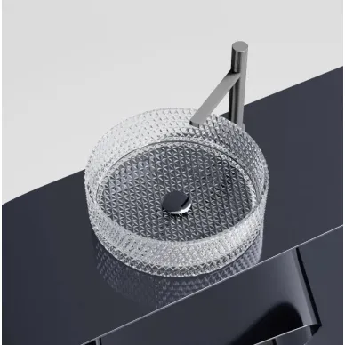 Раковина накладная Ceramicanova Cristal (CN6062) (36 см) стеклянная прозрачная 0