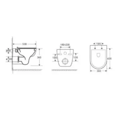 Инсталляция Welt Wasser AMBERG 350 + BAARBACH 004 GL-WT + Amberg RD-WT в комплекте с унитазом, безободковый, с сидением микролифт 5