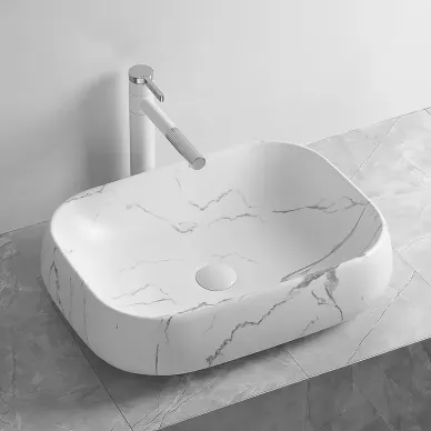 Раковина накладная Cerutti SPA (CR0086 MMW2) (56.5 см) белый мрамор матовый 5