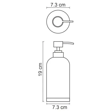 Дозатор для жидкого мыла Wasserkraft Lopau K-3300 K-3399 настольный, серый матовый 1