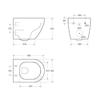 Унитаз подвесной BelBagno Uno BB3105CHR/SC с сиденьем микролифт 7