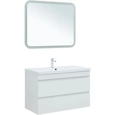 Тумба для ванной Aquanet Нота New 335419 90 см, белая глянцевая 3