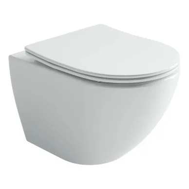 Унитаз подвесной Ceramicanova Metropol CN4002T безободковый, с сиденьем микролифт 8