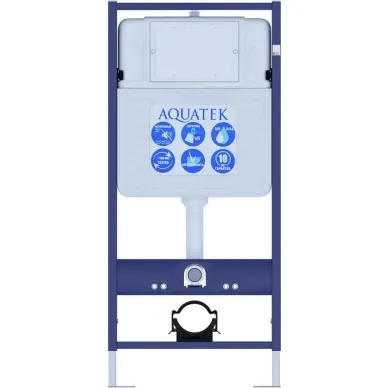 Комплект унитаз с инсталляцией SET AQUATEK КВАДРО T безободковый 1