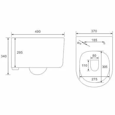 Чаша подвесного унитаза Vincea Evo VT1-34SMO безободковый, цвет океан матовый, ультратонкое soft-close сиденье 5