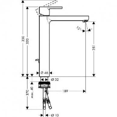 Смеситель для раковины Hansgrohe Metropol S (14020000) высокий 1