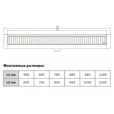 Душевой лоток ACO Showerdrain C 9010.88.11 (408760) 1000 мм (сифон 92 мм) 6