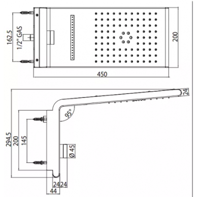Верхний душ Bossini Syncro Neb (I00590.030) (3 режима) хром 5