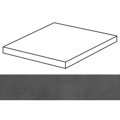 Evolution Black Striato Peldano Solid Ang 59.55x59.55 0