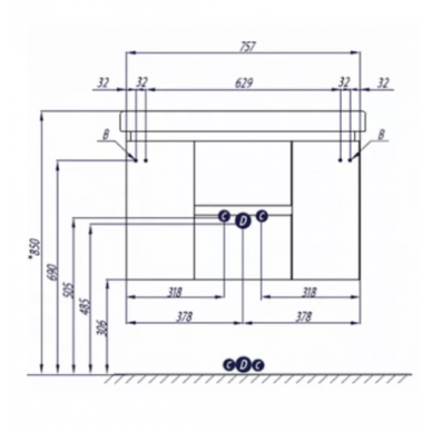 Тумба для ванной Aquaton Рене 60 (1A258501NRC80) белый/грецкий орех 12