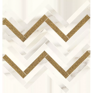 Calacatta Sparkle Gold Mozaika Cieta Polysk 28.1x30.1 0
