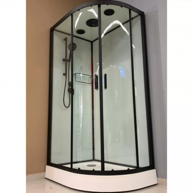 Душевая кабина Frank F411L Black  (114114) 110х80х220 см, левосторонняя 14