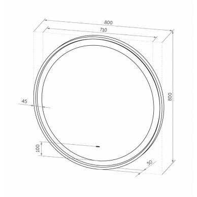 Зеркало Sintesi Callisto (80 см) с LED-подсветкой 9