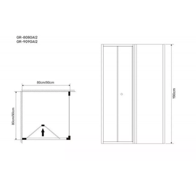 Душевой уголок Grossman Alba2 (GR-8080) 80x80х190 см 6